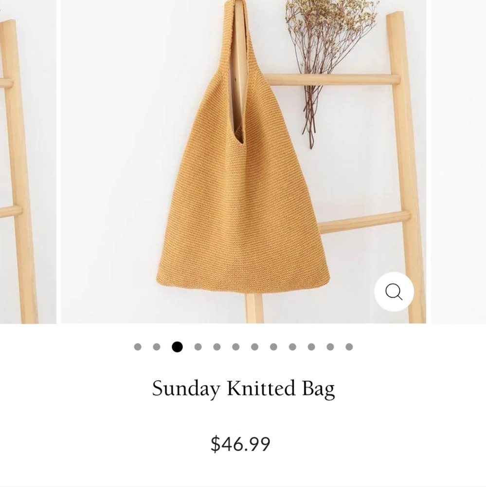 Cabana &Straw Sunday knitted bag